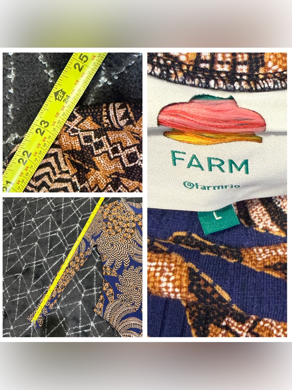FARM RIO Yawanawa Vanahu Banana Print Mock Neck Stretch Organic Cotton Bodysuit - Picture 8 of 10